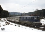 110 004 vor N 6717 bei Steinbach/Wald. (30.03.1975) <i>Foto: Peter Schiffer</i>