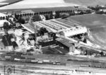 Blick auf den Bahnhof und die 1880 gegründete Zuckerfabrik in Jülich (Kreis Düren).  (1934) <i>Foto: RVM</i>