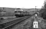 V 160 079 auf dem Steigungsabschnitt zwischen Jünkerath und Dahlem. (04.1968) <i>Foto: Peter Deicke</i>