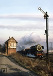 Ausfahrt frei für 41 1182-9 mit Dg 55445 im Bahnhof Porstendorf. (18.02.1983) <i>Foto: Wolfgang Bügel</i>