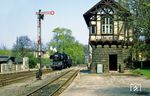 50 3520 (Bw Halberstadt) in Thale, dem Endpunkt der Strecke aus Halberstadt. (03.05.1986) <i>Foto: Slg. Wolfgang Bügel</i>