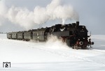 86 346 mit einem Sonderzug auf der Strecke Amstetten - Gerstetten bei Gussenstadt. (18.02.1978) <i>Foto: Peter Schiffer</i>