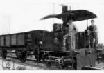 Die 1907 bei Valentin Cocq Vielle-Montagne bzw. Charles Focquet et Cie., Vilvoorde (Belgien) gebaute Rangierlok mit Stehkessel im Rangiereinsatz bei der SNCB. (1910) <i>Foto: RVM-Archiv</i>