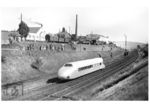 Die "Deutschlandfahrt" des Schienenzeppelins von Berlin über Magdeburg - Salzgitter - Kreiensen - Holzminden - Altenbeken - Paderborn - Hagen - Wuppertal nach Düsseldorf, hier bei der Einfahrt in den Bahnhof Seesen. (26.06.1931) <i>Foto: RVM</i>