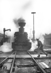 Lok GKB 680 im Bw Hamburg-Harburg. (15.02.1962) <i>Foto: Walter Hollnagel</i>