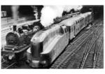 Lok 1 der Lübeck-Büchener Eisenbahn (spätere 60 001) verlässt Hamburg Hbf. Daneben wartet 78 506. (1933) <i>Foto: RVM</i>