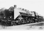 Die fabrikneue 39 191 (Borsig Bj. 1924) auf der eisenbahntechnischen Ausstellung in Seddin. Nach 1945 war die Lok als Pt 1-4 bei der PKP im Einsatz und wurde in den 1950er Jahren an die DR zurückgegeben. Dort wurde sie 1960 in 22 055 umgebaut. (1924) <i>Foto: Rudolf Kallmünzer</i>