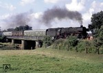 012 100-4 (01 1100) vor dem Saisonschnellzug D 1736 bei Meppen. (07.08.1974) <i>Foto: Alan Brack</i>