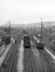 Abdrücklok 57 3485 im Rangierbahnhof von Weil am Rhein. (16.04.1968) <i>Foto: Burkhard Wollny</i>