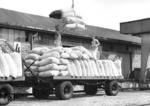Umladen von Mehlsäcken im Berliner Westhafen. (1941) <i>Foto: RVM (Ittenbach)</i>