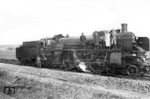 18 302 auf Werksprobefahrt des RAW Offenburg bei Emmendingen, nachdem sie mit elektrischer Beleuchtung ausgerüstet wurde. Am 22. Januar 1942 verunglückte 18 302 im Bahnhof Klecken (zwischen Hamburg und Buchholz/Nordheide) schwer, als sie mit 03 259 zusammenstieß und 15m in die Tiefe stürzte.  (31.03.1928) <i>Foto: Slg. Eisenbahnstiftung</i>