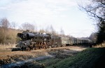 03 135 (Bw Wittenberge) führt einen "Interzonenzug" Berlin - Hamburg durch den Sachsenwald bei Friedrichsruh. (14.04.1971) <i>Foto: C. Gammell</i>