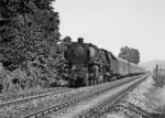 01 234 (Bw Hof) mit einem Schnellzug Stuttgart - Nürnberg auf der Remsbahn bei Schorndorf. (05.1967) <i>Foto: Burkhard Wollny</i>
