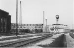 Blick in das Bw Düsseldorf-Abstellbahnhof mit 57 2722 (Bw Derendorf) vor dem Schuppen. (31.03.1939) <i>Foto: RVM (Eckler)</i>