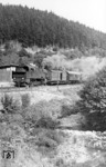 93 007 (Bw Frankenberg/Eder) läuft mit P 1494 auf der Strecke Frankenberg - Winterberg in den Haltepunkt Liesen ein.  (13.08.1939) <i>Foto: RVM-Filmstelle Berlin</i>
