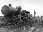 Ganze Arbeit leisteten Partisanen mit einer wohlplazierten Mine in einem Gleis des Bahnhofs Snamenka, auf die 52 6176 vom Bw Bobrinskaja (Bobr) auffuhr. Die Lok war erst wenige Wochen im Einsatz (Abnahme September 1943). (10.1943) <i>Foto: RVM (Hollnagel)</i>