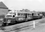 Ein Borgward-Leichttriebwagen der Sylter Inselbahn in Westerland.  (1968) <i>Foto: unbekannt</i>