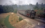 012 055-0 (01 1055) vor dem aus Bn-Wagen bestehenden D 1334 kurz vor Meppen. (29.08.1973) <i>Foto: Wolfgang Bügel</i>