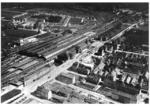 Luftbildaufnahme auf die Anlagen des Bahnhofs Basel Badischer Bf. (1931) <i>Foto: RVM</i>