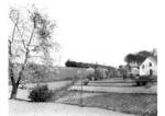 Frühling am Bahndamm bei Lübeck. Eine 38.10 befördert den Eilzug nach Hamburg, der teilweise aus LBE-Doppelstockwagen besteht. (25.04.1952) <i>Foto: Walter Hollnagel</i>