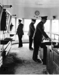 Blick in ein 4-Reihen Hebelstellwerk der Vereinigten Eisenbahnsignalwerke, Berlin (VES). (1934) <i>Foto: RVM</i>