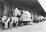 Bestätterwagen an einer Güterabfertigung der RBD Königsberg. (1934) <i>Foto: RVM</i>