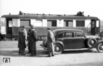Triebwagen 102, vermutlich der Westerwaldbahn, Gattung CPwiVT.  (02.1951) <i>Foto: A. Dormann, Slg. W. Löckel</i>