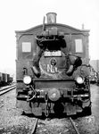 99 086, noch mit dem typischen Reichsbahn-Heimat-Kürzel "Nh." (für Neustadt/Weinstraße) an der Rauchkammer versehen, wartet im Lokalbahnhof Neustadt auf ihr weiteres Schicksal. Die Locomotivfabrik Krauss & Comp.(München) lieferte 1889 die Schmalspurlok der Gattung L 1 an die Pfalzbahn. Im November 1953 wurde sie ausgemustert. (11.02.1947) <i>Foto: Prof. Wolfgang Reisewitz</i>