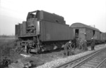 Aufgleisung des 2'2'T30-Tenders der entgleisten 41 308 vom Bw Osnabrück. (1959) <i>Foto: Quebe</i>