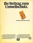 Auch die Verbindung zwischen Bahn und Umweltschutz ist nicht neu. Die Deutsche Bundesbahn warb schon 1974 mit diesem Plakar für den Umstieg vom Auto auf die Bahn. (1974) <i>Foto: WER</i>