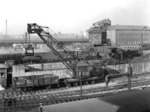 Bekohlungskräne im Bw Wanne-Eickel.  (12.1954) <i>Foto: Willi Marotz</i>