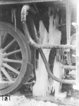 Vereistes Triebwerk einer preußischen Tenderlok im Bw Minsk. (1942) <i>Foto: RVM (Donath)</i>