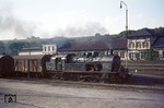 078 246-6 rangiert im Bahnhof Rottweil vor dem prägnanten Fachwerkbau des Bahnbetriebwerks. (06.09.1973) <i>Foto: Wolfgang Bügel</i>