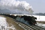 41 1182-9 (41 182) vor Dg 55445 nach Saalfeld bei Orlamünde. Wegen eines Schienenbruchs wird ausnahmsweise das linke Gleis befahren. (18.02.1983) <i>Foto: Wolfgang Bügel</i>