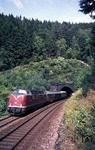 220 065 vor E 1601 (Bingerbrück - Kaiserslautern - Konstanz) am Gremmelsbach-Tunnel auf der Schwarzwaldbahn bei Nußbach. (11.08.1973) <i>Foto: Peter Schiffer</i>