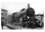 Lok "2430 Saar" (spätere 38 3862) im Bw Bingerbrück. (1926) <i>Foto: Hermann Maey</i>