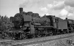 38 3650 (Bw Tübingen) wartet in Böblingen auf die Rückleistung. (19.08.1968) <i>Foto: Burkhard Wollny</i>