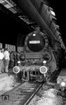 018 323-6 auf ihrer Abschiedstour durch Baden im Bahnhof Basel Badischer Bahnhof.  (13.07.1969) <i>Foto: Burkhard Wollny</i>