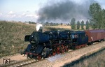 Die ölgefeuerte 50 0059 (Bw Angermünde) vor Dg 54535 bei Angermünde. (02.09.1978) <i>Foto: Colin Brack</i>