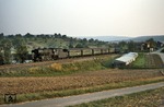 Vorbei an den Feldern westlich Bretzfeld zieht 023 050 den Nahverkehrszug N 3721 nach Heilbronn. (07.09.1973) <i>Foto: Wolfgang Bügel</i>