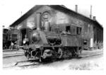 Lok 88 01 der Niederösterreichischen Landesbahn in der Zf. Wien-Ost. (1951) <i>Foto: Slg. Eisenbahnstiftung</i>