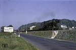 50 1414 vom Bw Oberlahnstein mit einem Güterzug auf der rechten Rheinstrecke bei Leubsdorf. (28.09.1959) <i>Foto: Brian Bittner</i>