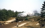 012 075 vor E 1806 nach Rheine im dem heute völlig zugewachsenen Einschnitt südlich von Lathen. (31.03.1974) <i>Foto: Wolfgang Bügel</i>