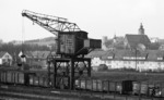 Bekohlungskran im Bw Crailsheim. (07.04.1973) <i>Foto: Burkhard Wollny</i>