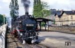 99 1757 fährt mit P 14074 nach Oybin aus Zittau. (29.04.1990) <i>Foto: Slg. Wolfgang Bügel</i>