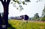Die letzten Loks der Baureihe 62 verdienten ihr Gnadenbrot auf der Strecke Frankfurt (Oder)–Erkner. Die seit 30. Mai 1968 zum Bw Frankfurt (Oder) gehörende 62 008 ist dort mit einem sehenswerten Personenzug bei Erkner unterwegs. (01.06.1969) <i>Foto: Klaus D. Holzborn</i>