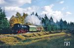86 1049 kehrt bei Reitzenhain zurück nach Pockau-Lengefeld. (19.10.1990) <i>Foto: Slg. Wolfgang Bügel</i>