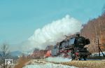 50 1298 mit Ng 61345 auf der Strecke Döbeln–Nossen bei Gleisberg. (25.02.1983) <i>Foto: Thomas Fischer</i>