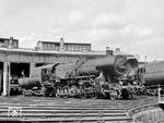 52 7309 (WLF, Baujahr 1943) präsentiert sich in ihrem Heimat-Bw Elsterwerda. Am 14.11.1979 wurde sie dort auch ausgemustert. (24.06.1978) <i>Foto: Michael Malke</i>