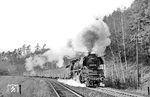 41 1150 auf dem Rückweg von Göschwitz mit dem P 6017 bei Stadtroda. (07.01.1983) <i>Foto: Thomas Fischer</i>